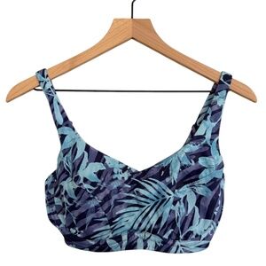 NWOT Athleta Bondi Bra Cup Bikini Top in Tigerlily Dress Blue Swimsuit New